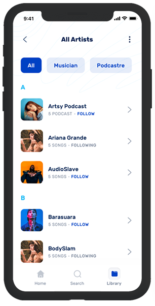 Gaana Clone-app-screen-01