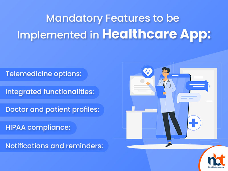 Mandatory Features to be Implemented in Healthcare App