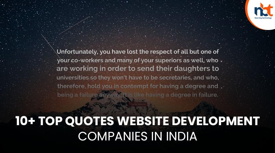 10+ Top Quotes website Development Companies in India