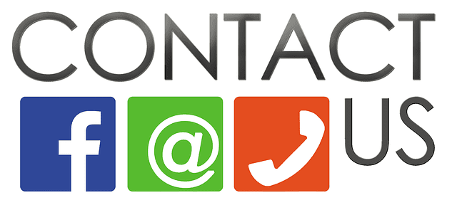 Icons for contacting a company via social media or call
