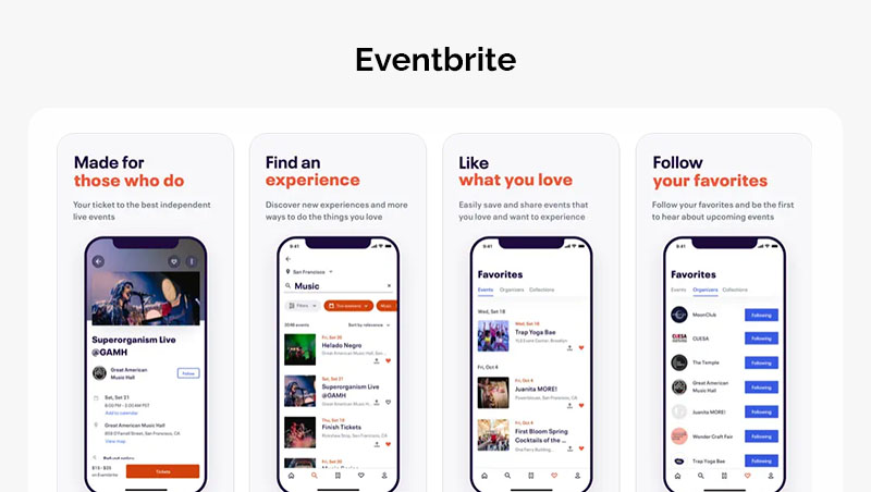 Eventbrite : Best Apps To Find Local Events And Concerts Happening Around You
