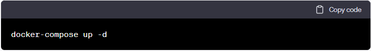 Run the following command to start the Jenkins container