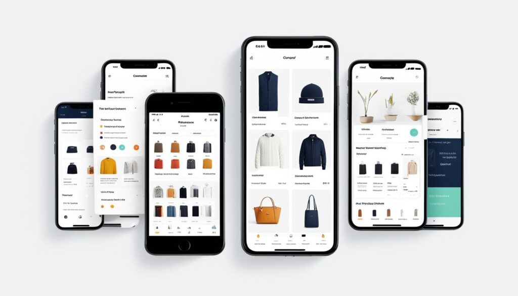 Responsive e-commerce app design