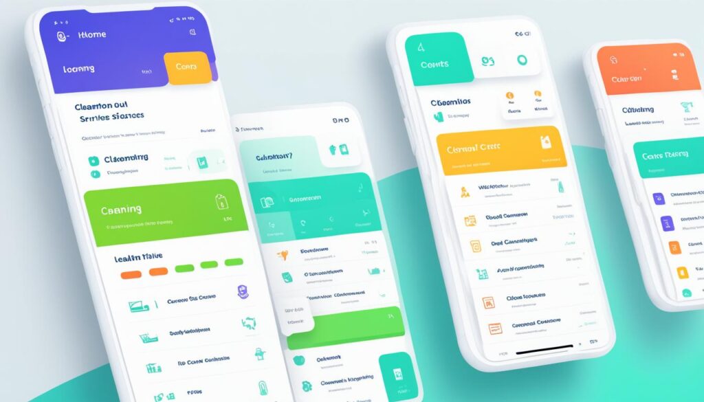intuitive cleaning app interface