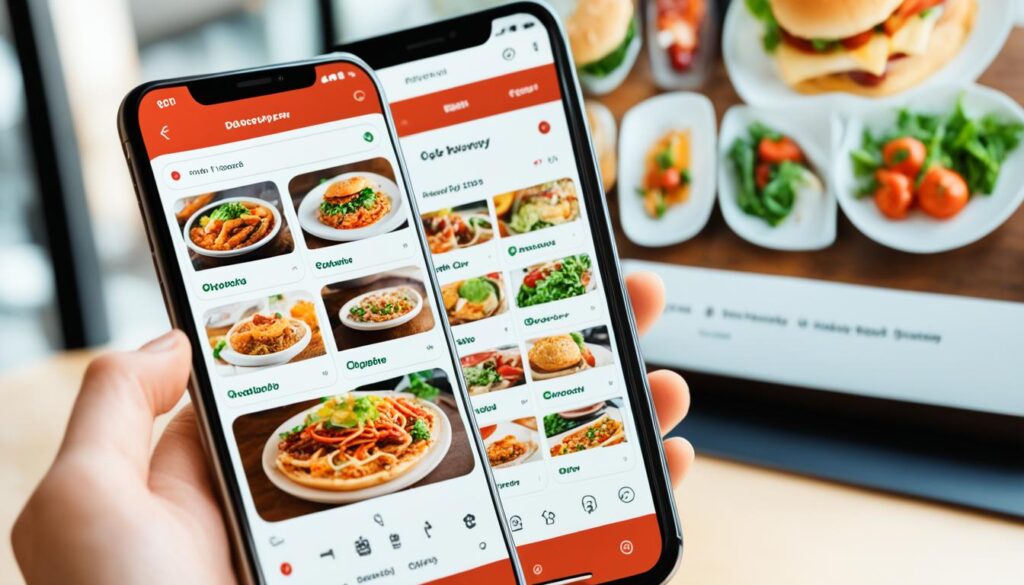 food delivery app UI design