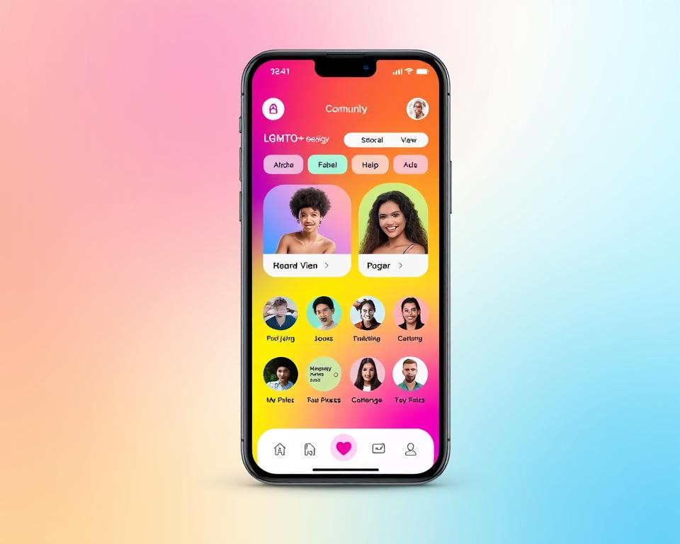 LGBTQ+ app UI/UX