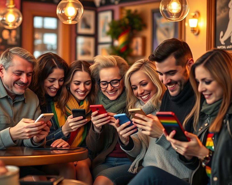 LGBTQ dating app users