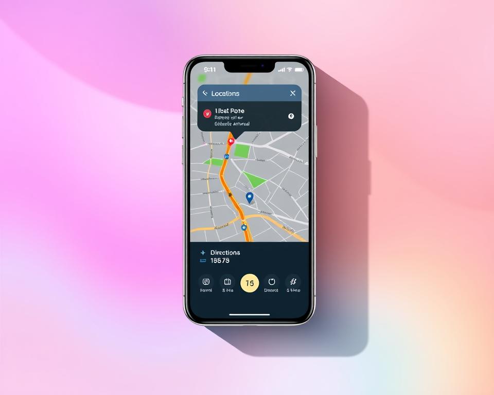 Navigation app UI design