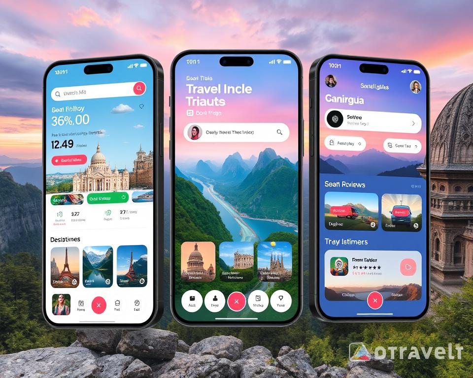 travel app UI design