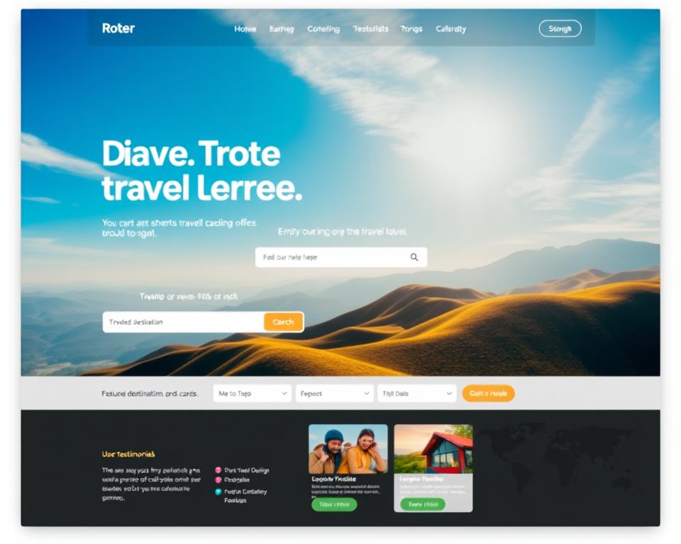 travel website design