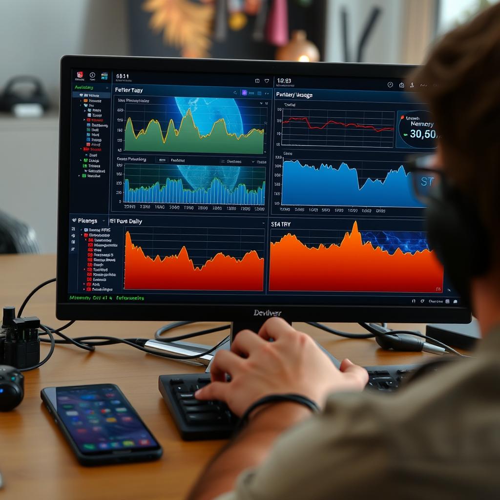 Developer optimizing fantasy app performance while maintaining visual quality