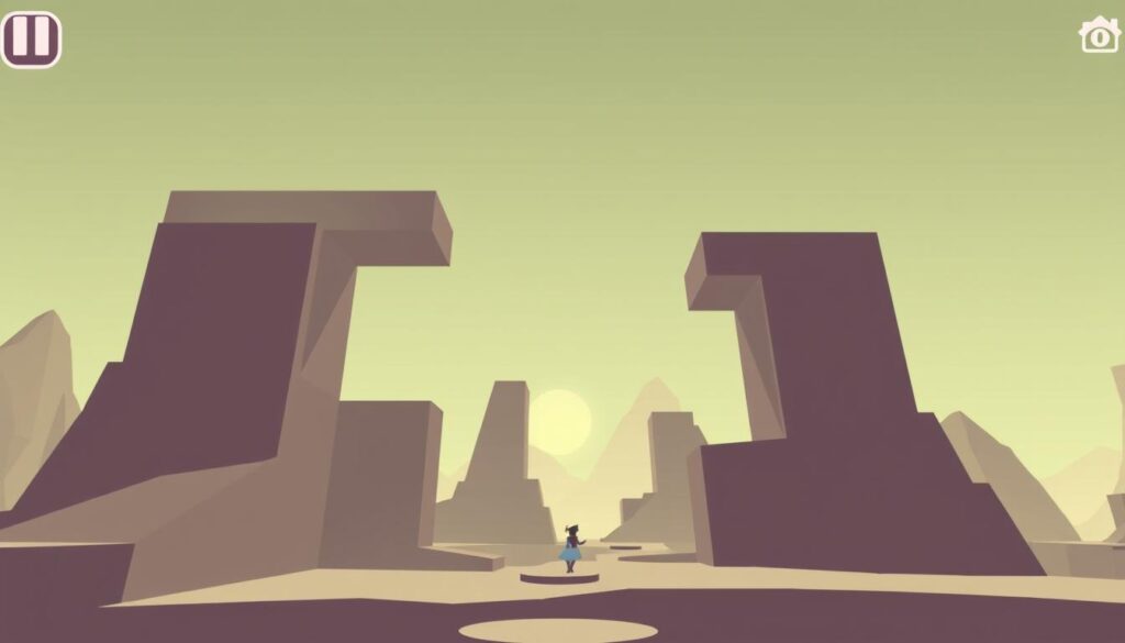 Monument Valley's distinctive impossible architecture and minimalist fantasy design