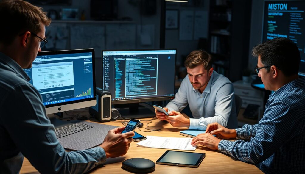 Quality assurance testing during app development process