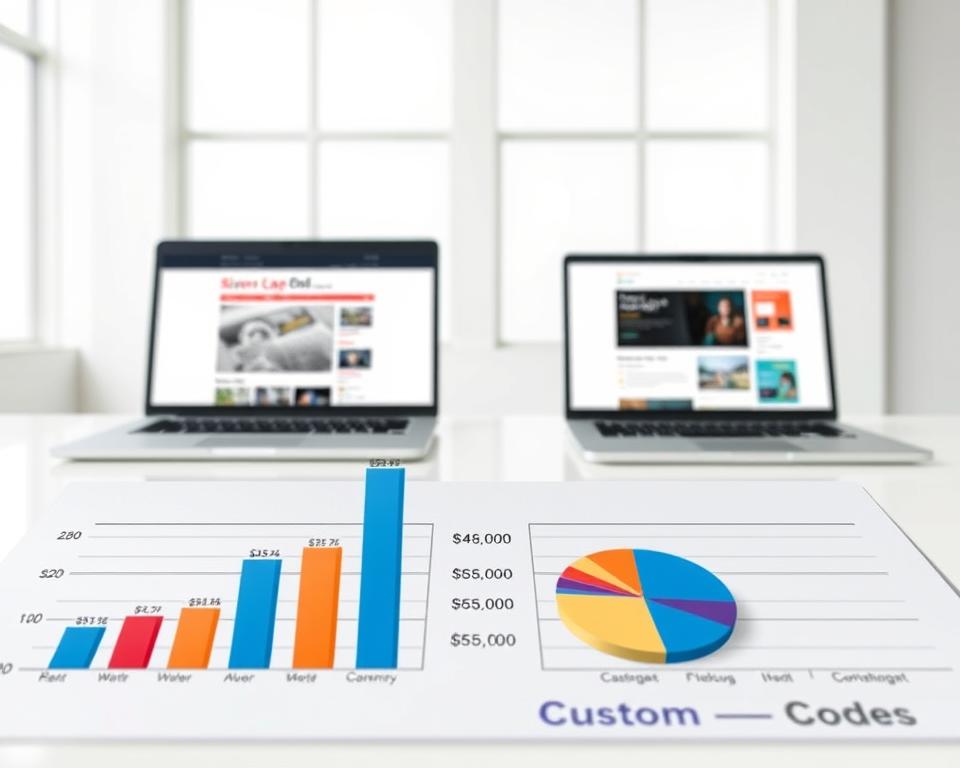 cost analysis of website templates vs custom development