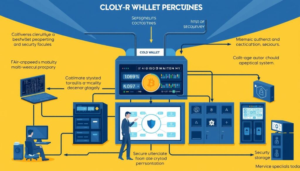 Cold wallet storage security implementation for crypto exchanges