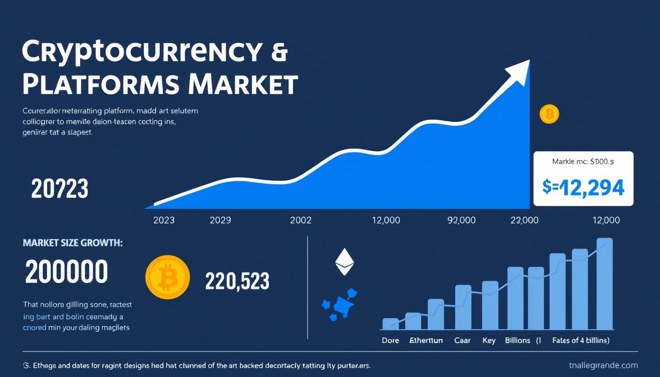 Graph showing the growth of crypto trading platforms market from 2023-2024