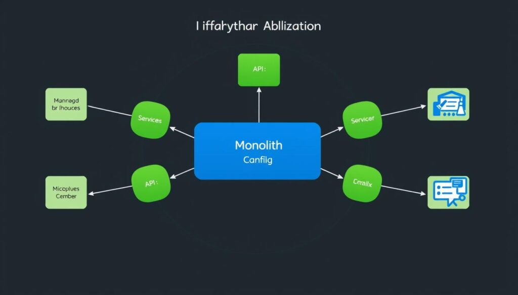 Hybrid architecture combining monolithic core with microservices extensions