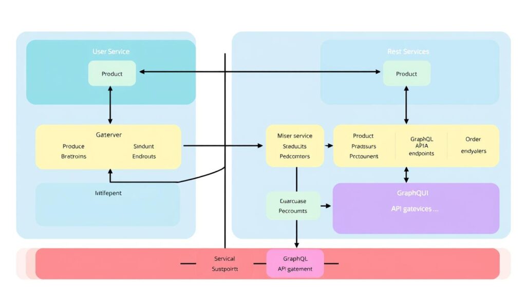 Microservices architecture diagram with API gateway