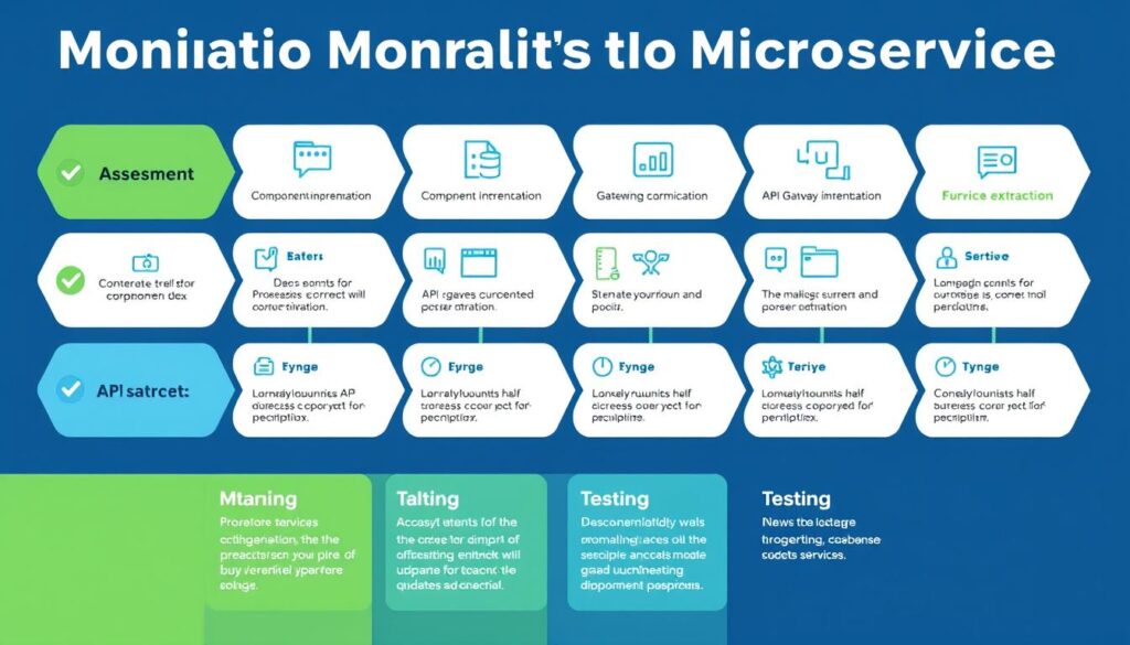 Step-by-step migration process from monolithic to microservices architecture