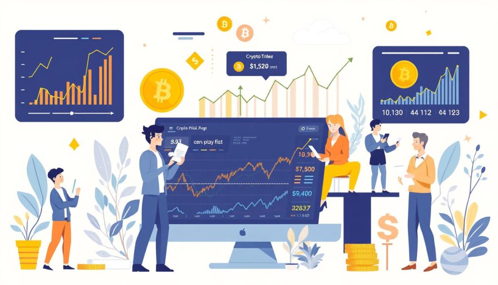 Successful crypto trading platform with users and market growth