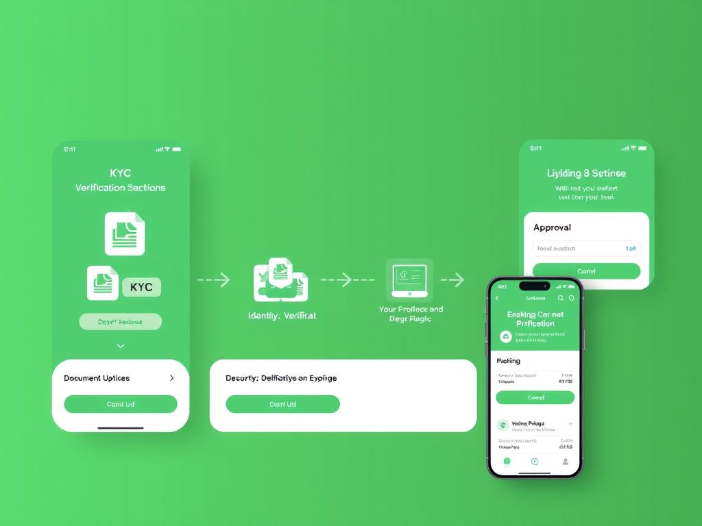 User authentication and KYC verification flow on a crypto trading platform
