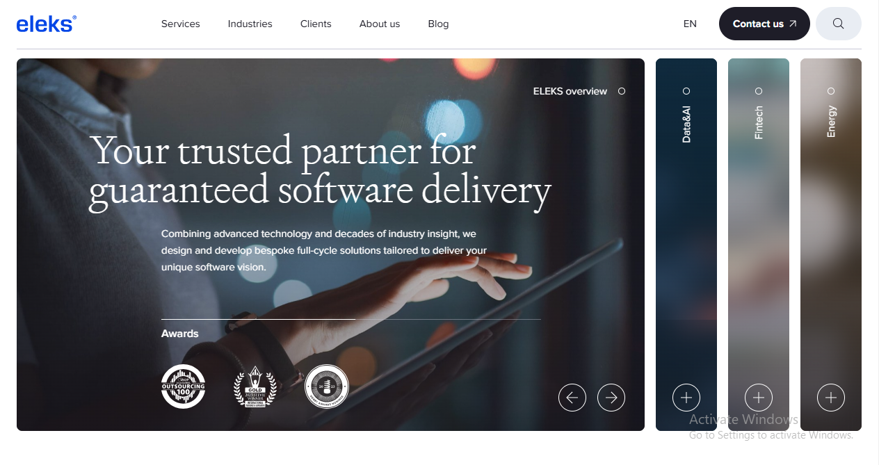 ELEKS banner (Top Flutter App Development Company USA )