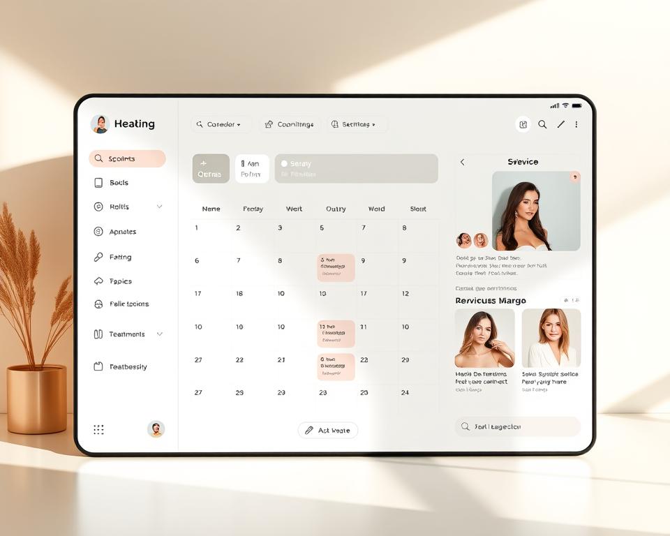 beauty booking platform interface