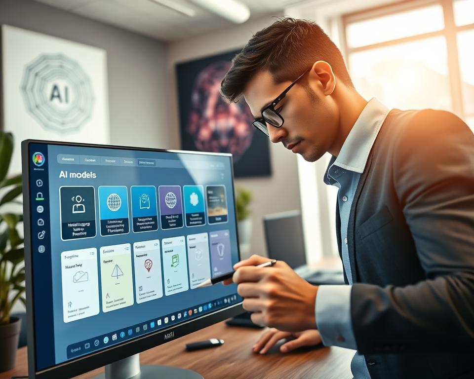 AI model selection interface AI model selection interface