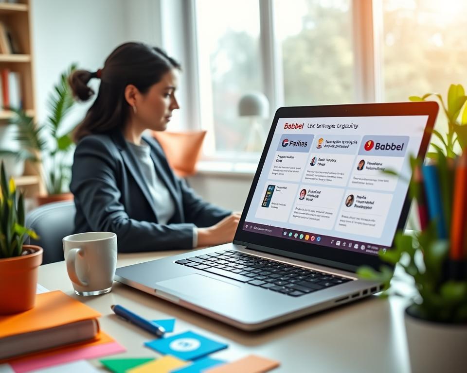 Babbel language learning platform features