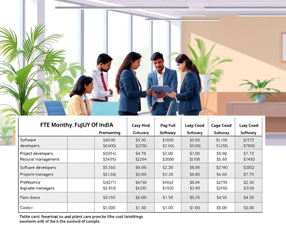 FTE monthly costs in India