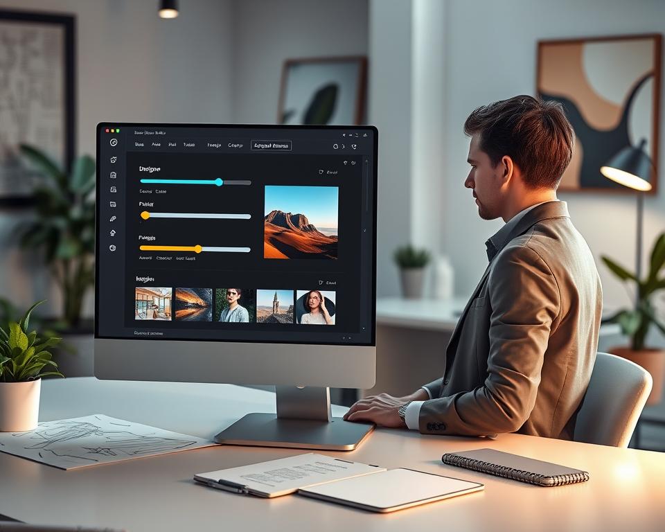 user interface design for AI image generation tools