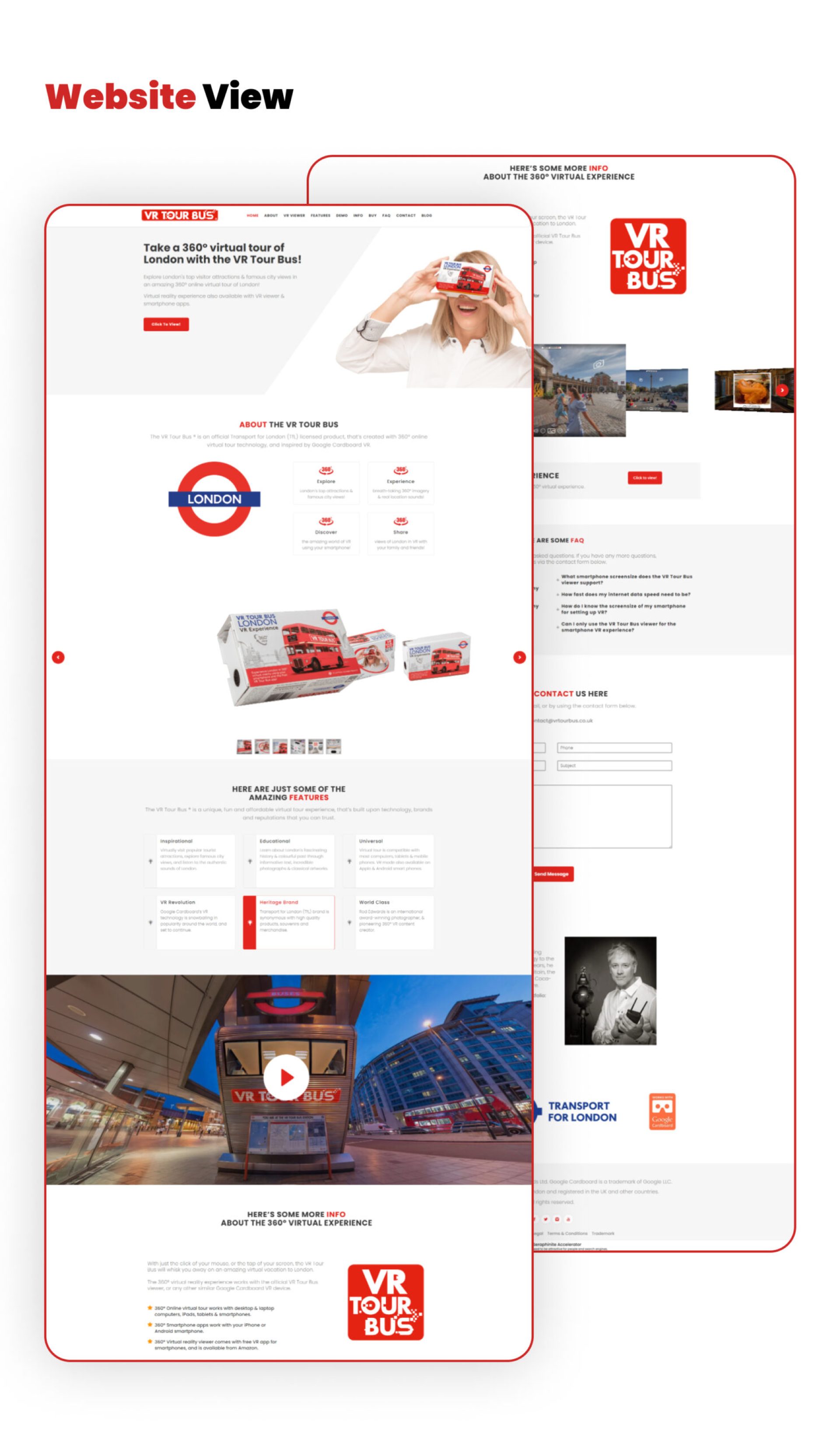 VR Tour Bus App Case Study (Website View)